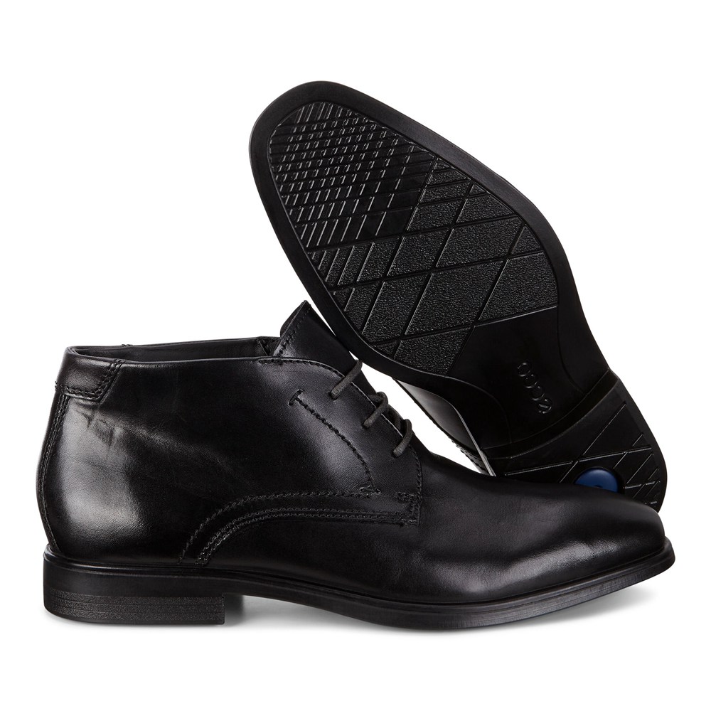 ECCO Mens Boots Black - Melbourne Dress - AGC-670498